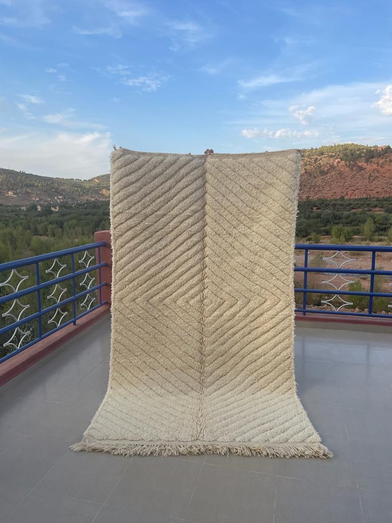 Tapis Beni Ouarain - Lignes Crème